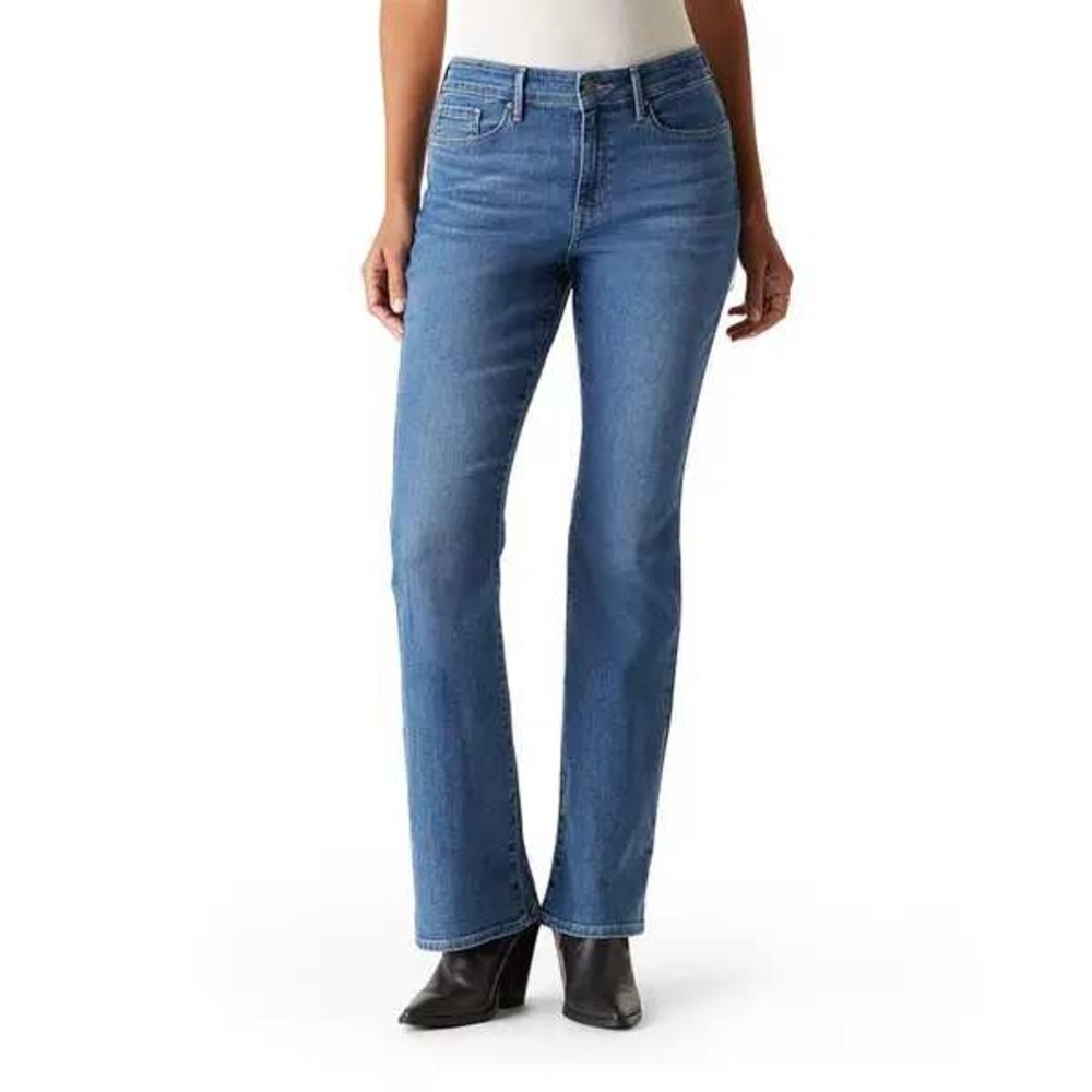 Levi's 515 Bootcut Jeans Women's 12 Medium Wash Stretch Denim Mid Rise Blue